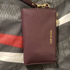 Purple michael kors wallet